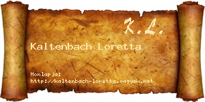 Kaltenbach Loretta névjegykártya